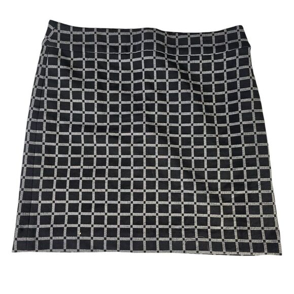 LOFT White and Gray Pleated Mini Skirt for Work - Picture 2 of 6